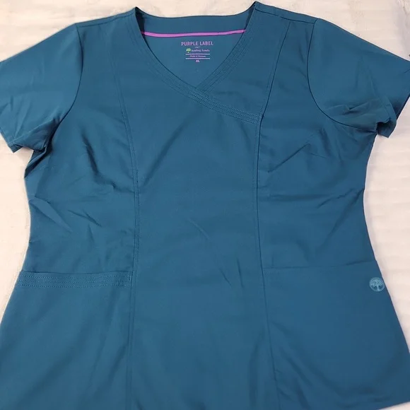 Healing Hands Scrub Teal Top XL Style 2172 - Picture 2 of 8